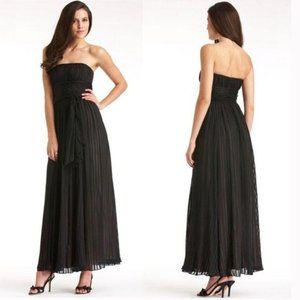 BCBGMAXAZRIA Nena Crinkle Strapless Maxi Dress